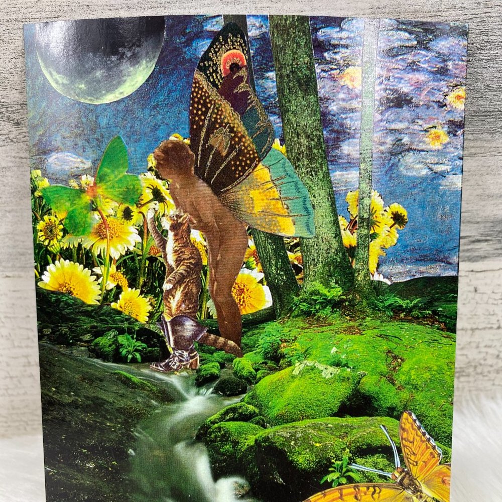 C. Lucas Digital Collage Print Signed Fairy - Picture 6 of 7